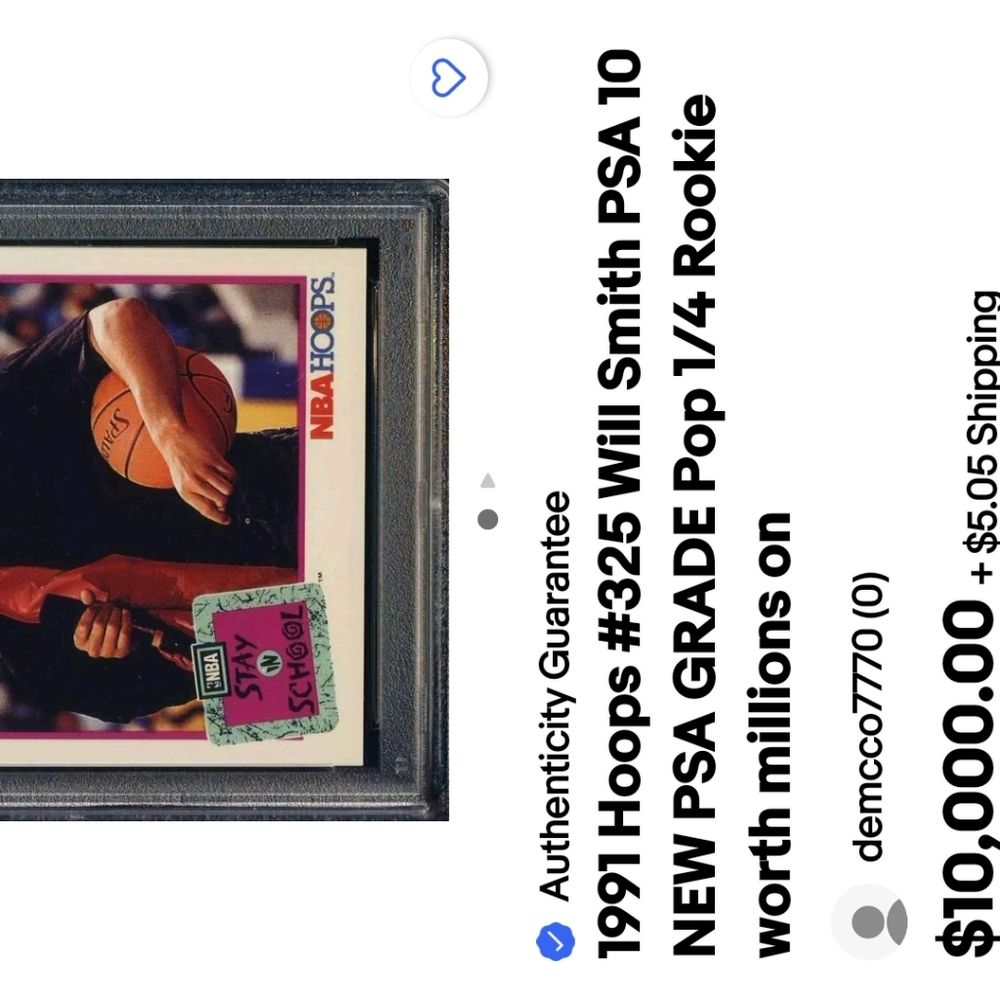 Will Smith Rookie Graded 7 Yr. 1991 - Picture 3 of 3